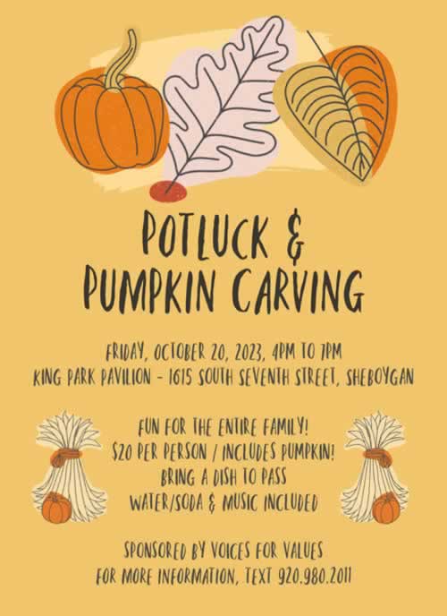 Pot Luck & Pumpkin Carving
